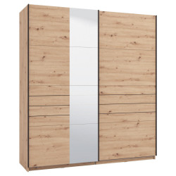 Xora SKŘÍŇ S POSOUVACÍMI DVEŘMI, dub artisan, 195/217,5/61 cm