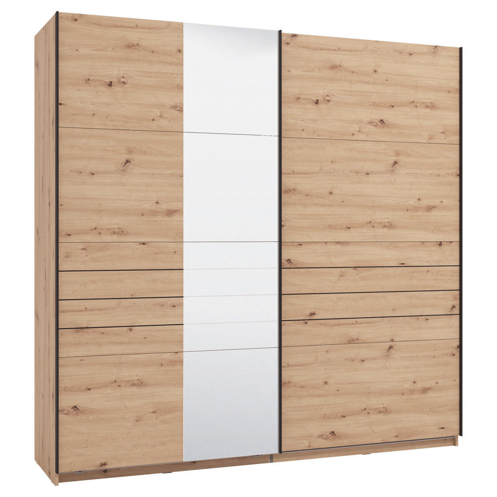 Xora SKŘÍŇ S POSOUVACÍMI DVEŘMI, dub artisan, 220/217,5/61 cm