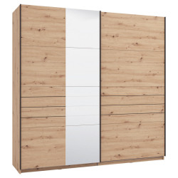 Xora SKŘÍŇ S POSOUVACÍMI DVEŘMI, dub artisan, 220/217,5/61 cm