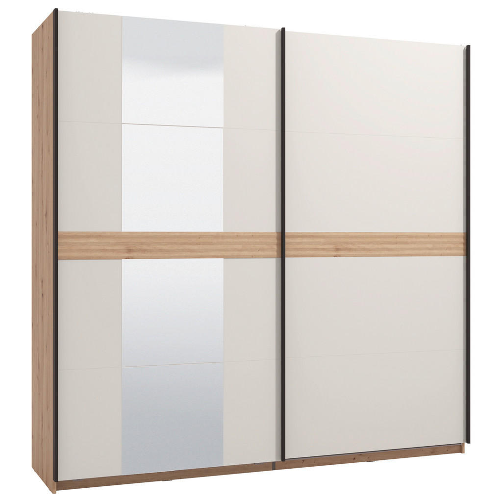 Xora SKŘÍŇ S POSOUVACÍMI DVEŘMI, kašmírová, dub artisan, 220/217/62 cm