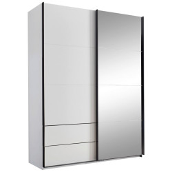 Xora SKŘÍŇ S POSOUVACÍMI DVEŘMI, černá, bílá, 170/225,5/60,5 cm