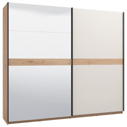 Xora SKŘÍŇ S POSOUVACÍMI DVEŘMI, kašmírová, dub artisan, 245/217/62 cm