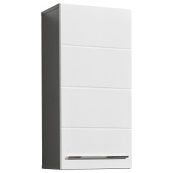 Xora ZÁVĚSNÁ SKŘÍŇKA, vysoce lesklá bílá, antracitová, 34/70/23 cm