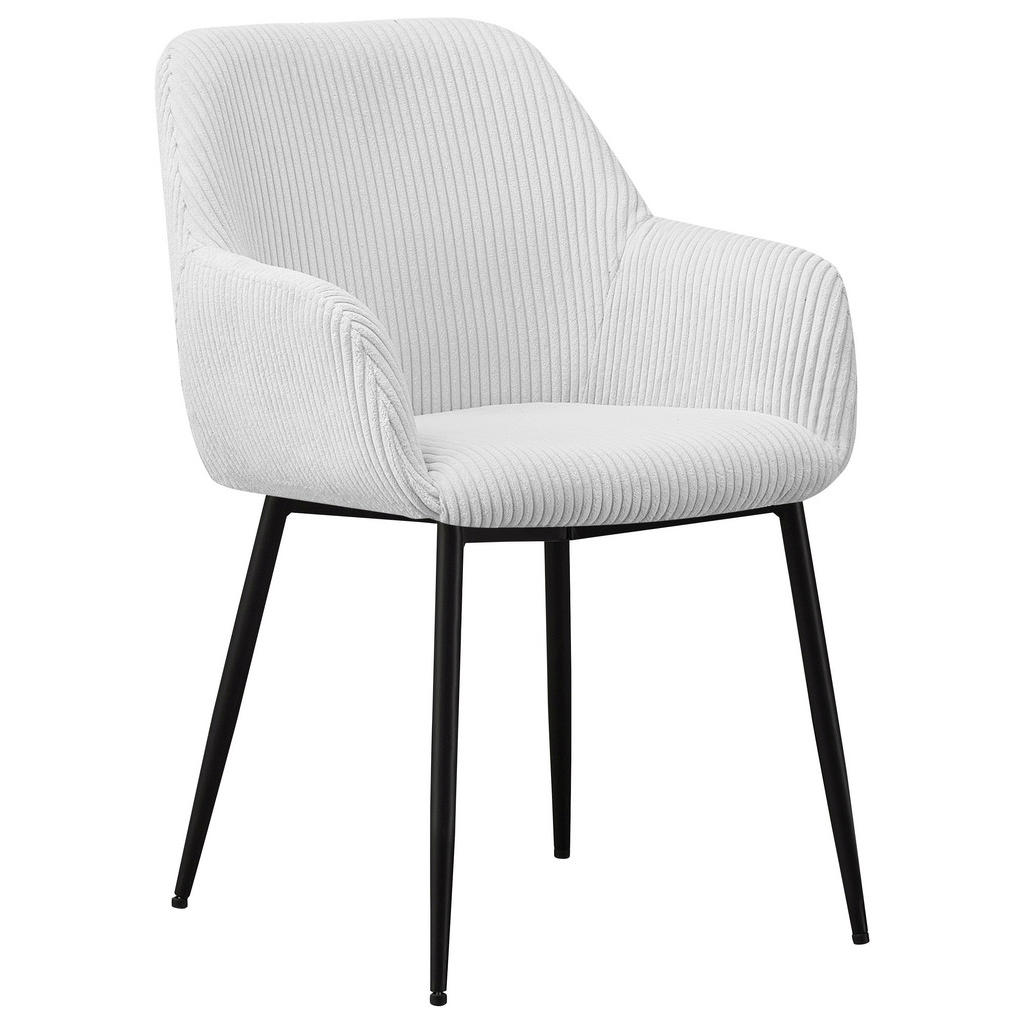 Xora ŽIDLE S PODRUČKAMI, železo, manšestr, černá, krémová