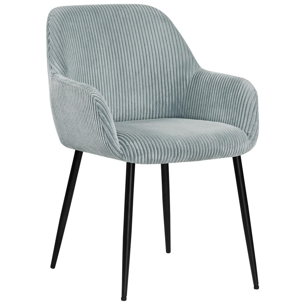 Xora ŽIDLE S PODRUČKAMI, železo, manšestr, černá, světle modrá