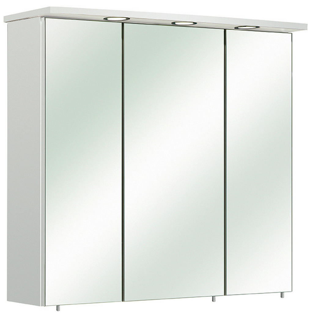 Xora ZRCADLOVÁ SKŘÍŇKA, bílá, 75/72/20 cm