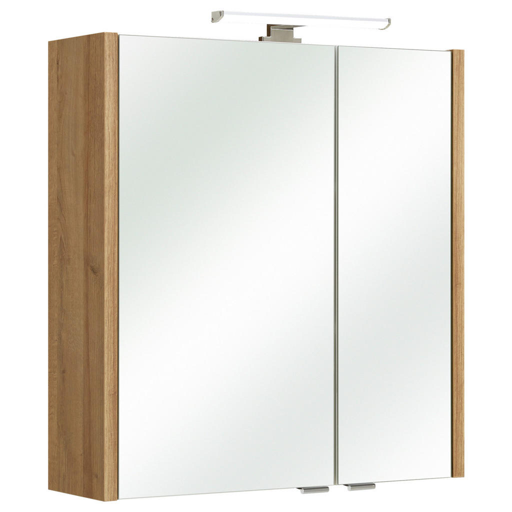 Xora ZRCADLOVÁ SKŘÍŇKA, barvy dubu, 62/70/20 cm