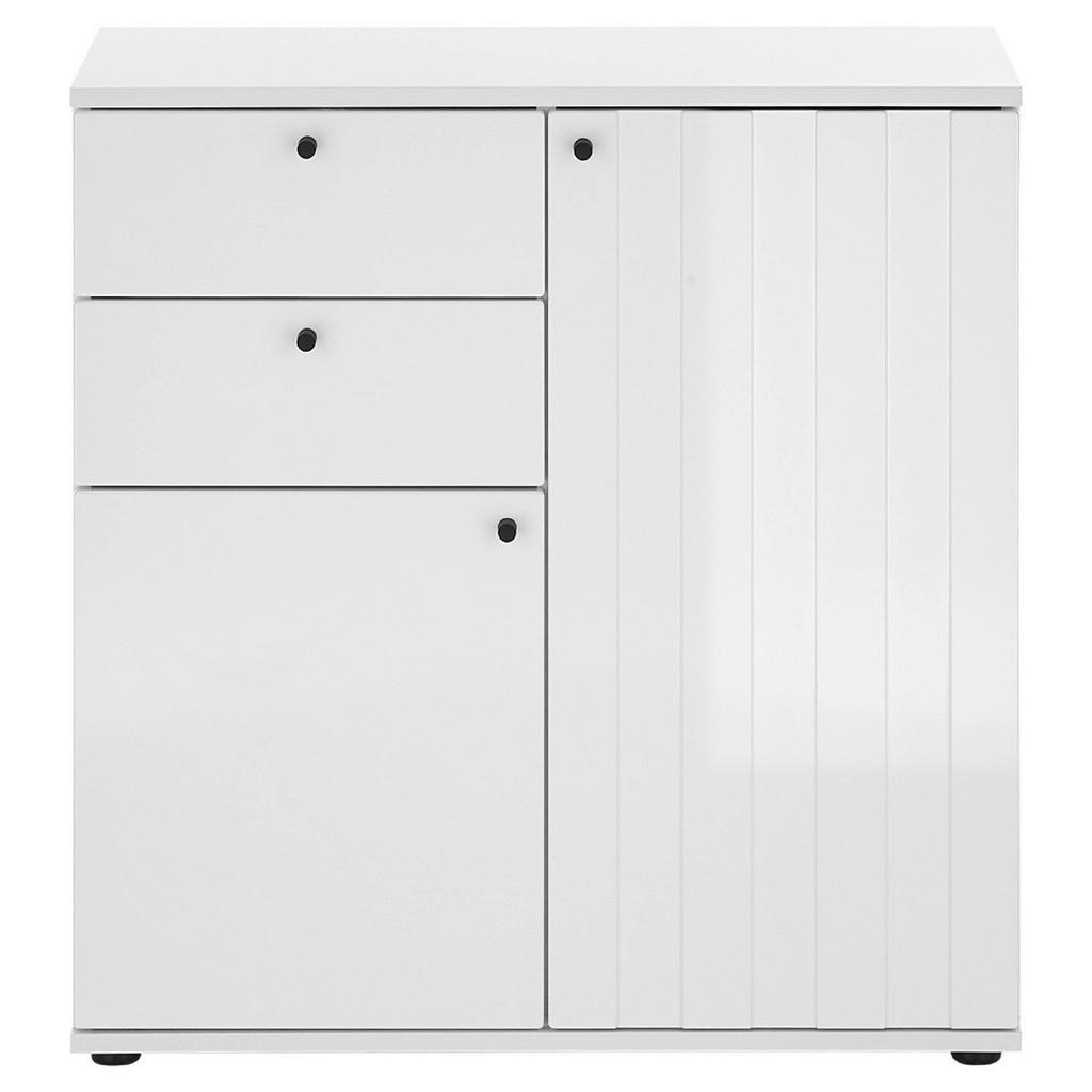XXXL KOMODA, vysoce lesklá bílá, 80/83/38 cm