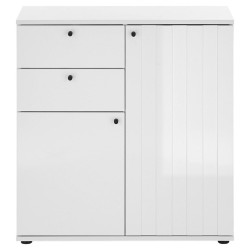 XXXL KOMODA, vysoce lesklá bílá, 80/83/38 cm
