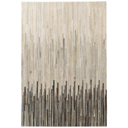 XXXL KOŽENÝ KOBEREC, 160/230 cm, krémová, černá