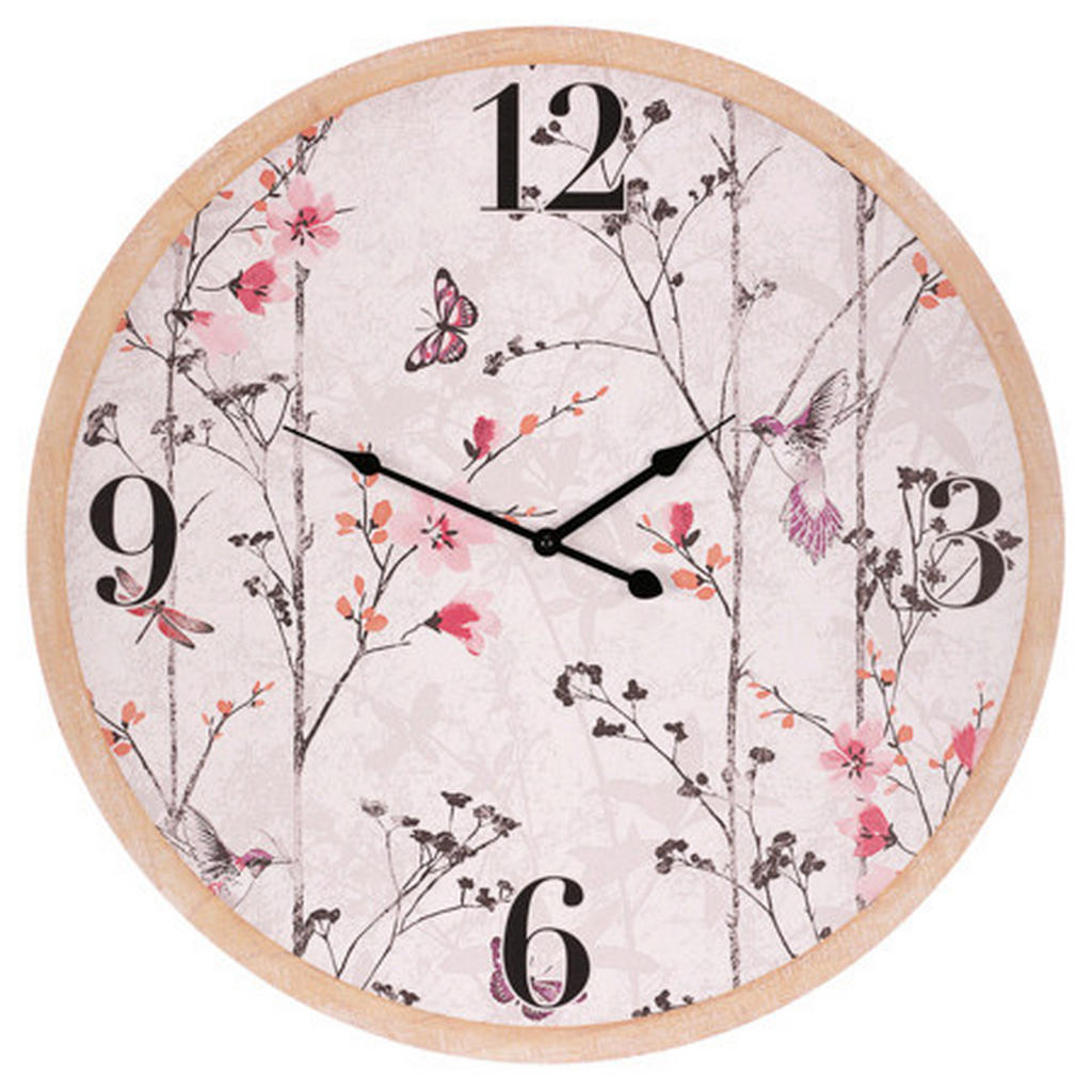 XXXL NÁSTĚNNÉ HODINY, pink, 58 cm