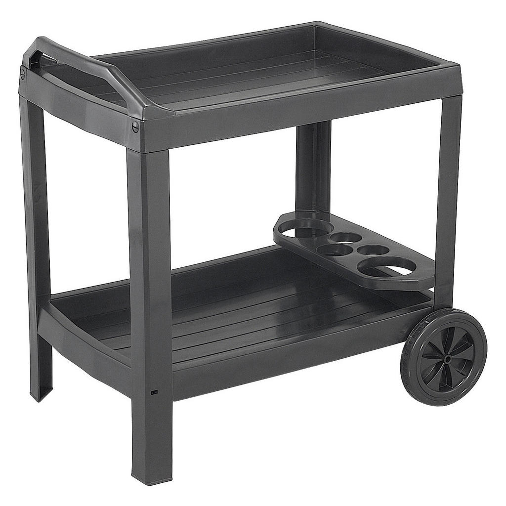 ZAHRADNÍ SERVÍROVACÍ VOZÍK, antracitová,