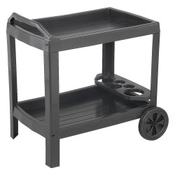 ZAHRADNÍ SERVÍROVACÍ VOZÍK, antracitová,