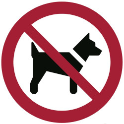 Zákaz vstupu se psem - symbol