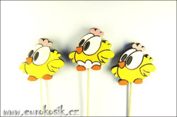 Zápichy do květináče - kuřátka 3ks