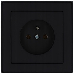 Zásuvka jednoduchá černy Imperia