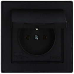Zásuvka jednoduchá IP44 vodotesná černy Imperia