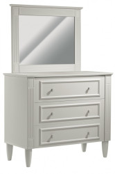 Zásuvková komoda se zrcadlem esme - šedá