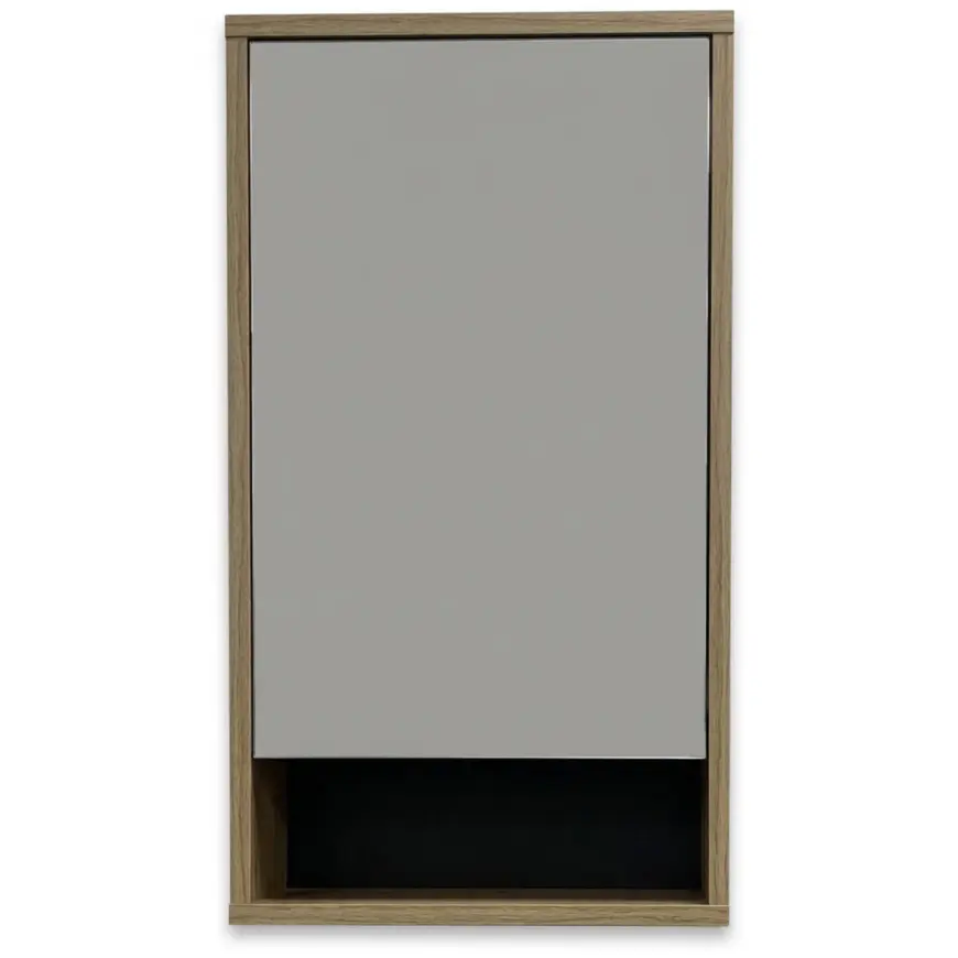 Závěsná koupelnová skříňka se zrcadlem Nova mini dub evoke 44 cm