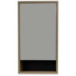 Závěsná koupelnová skříňka se zrcadlem Nova mini dub evoke 44 cm