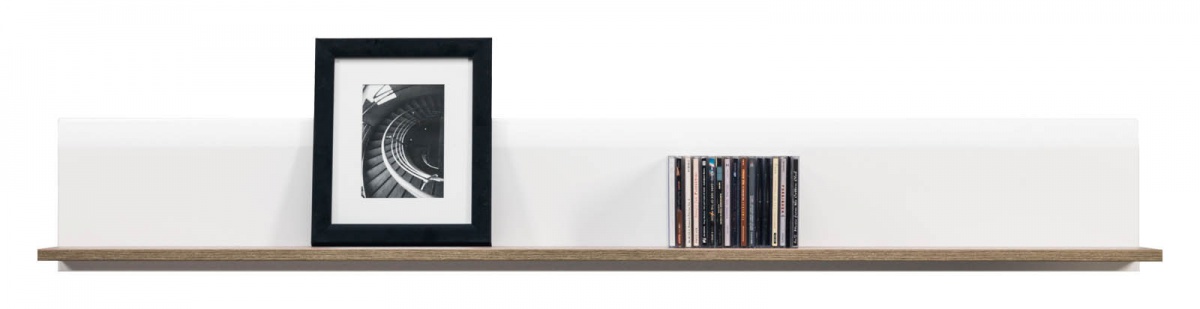 Závěsná police lionel - dub sonoma truflový/bílá