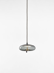 Závěsné svítidlo KNOT disco small, hnědá/kouřová - BROKIS