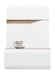 Závěsný noční stolek levý lionel - dub sonoma truflový/bílý lesk