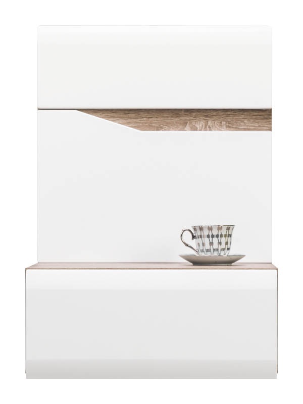 Závěsný noční stolek pravý lionel - dub sonoma truflový/bílý lesk
