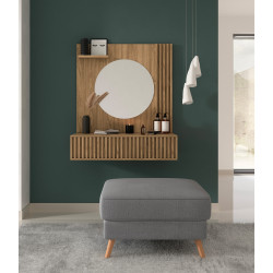 Závěsný toaletní stolek Entsian Barva korpusu: Dub - Artisan