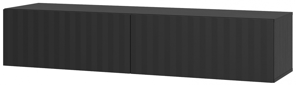 Závěsný tv stolek 154cm i vision - dub černý/černá