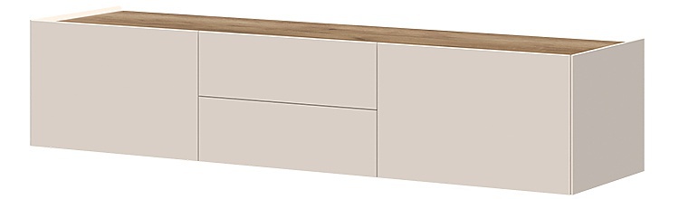 Závěsný tv stolek 176 ambrosia - béžová/dub tobacco