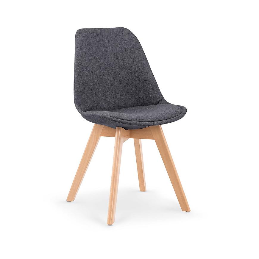 Židle K303 látka/dřevo tmavě šedá 48x54x83