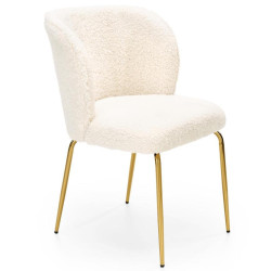 Židle K474 Boucle/chrom Krem/zlatá