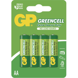 Zinková baterie GP Greencell AA (R6), 4 ks