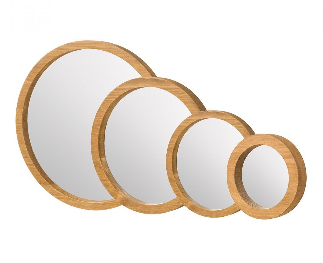 Zrcadla rustikální lus 04 komplet 4 - k17 - bílý vosk