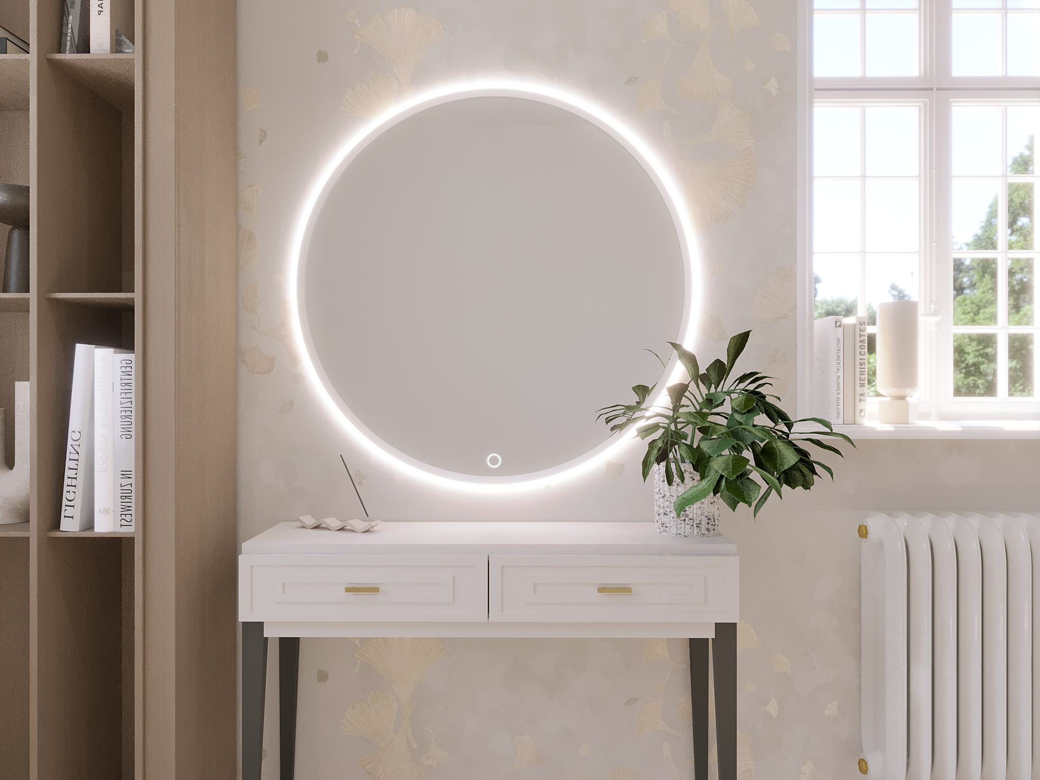 Zrcadlo Elistul Rozměry: 80 cm, Varianta: Osvětlení A