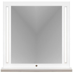 Zrcadlo Lille Bílý Mat/Dub Lefkas + LED