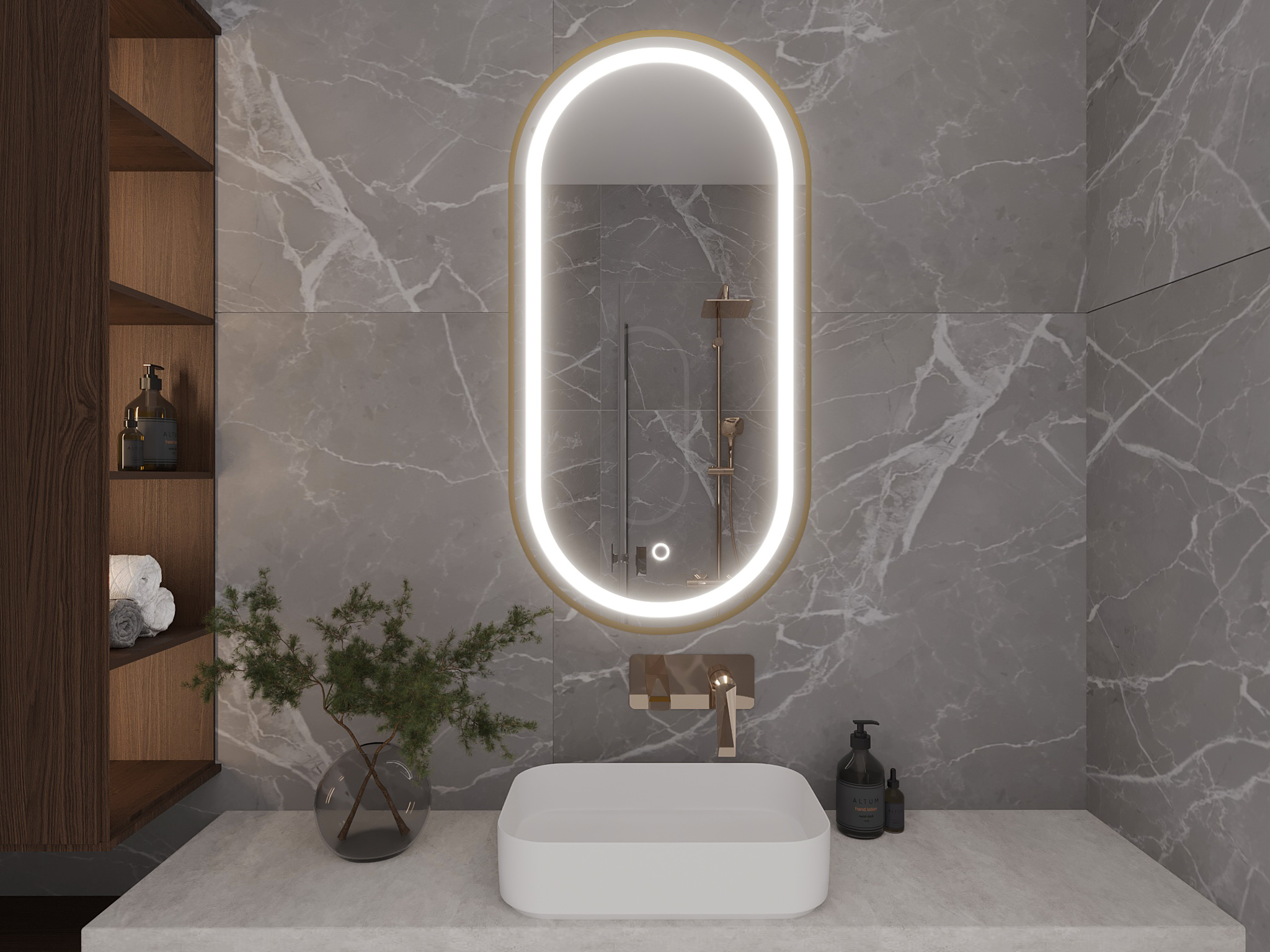 Zrcadlo Micedi Varianta: Osvětlení L